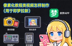 像素化教程类视频怎样制作（用于即梦拉新）