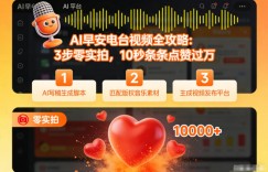 AI早安电台视频全攻略：3步零实拍，10秒条条点赞过万