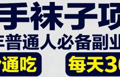 二手袜子项目，26年普通人必备副业，男粉通吃，每天3张+