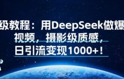 保姆级教程:用DeepSeek做爆款鸟视频,摄影级质感,日引流变现多张