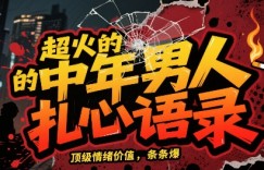 超火的中年男人扎心语录,顶级情绪价值,条条爆,AI操作简单