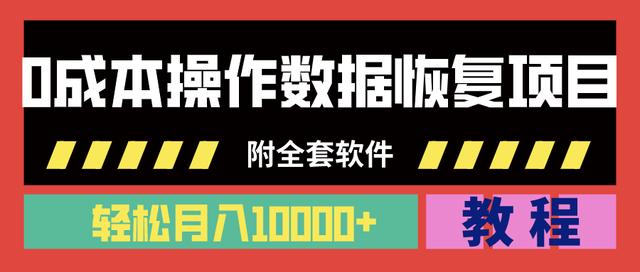 三疯拆手狂赚第2技：0成本操作数据恢复项目，轻松月入10000+教程（附全套软件）