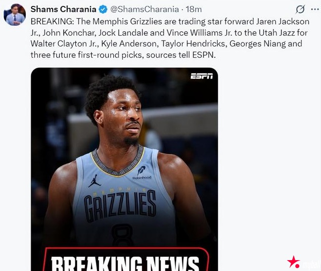 大发体育-灰熊爵士涉及8人大交易，大发助力你的致富之路！