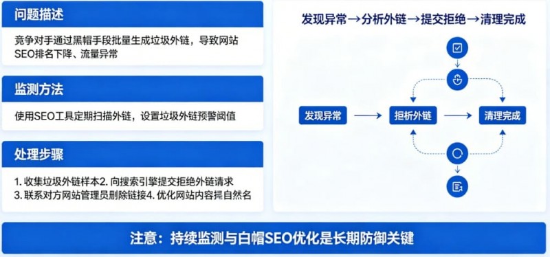 博彩平台的“负面SEO”防御:竞争对手恶意刷垃圾外链怎么办?
